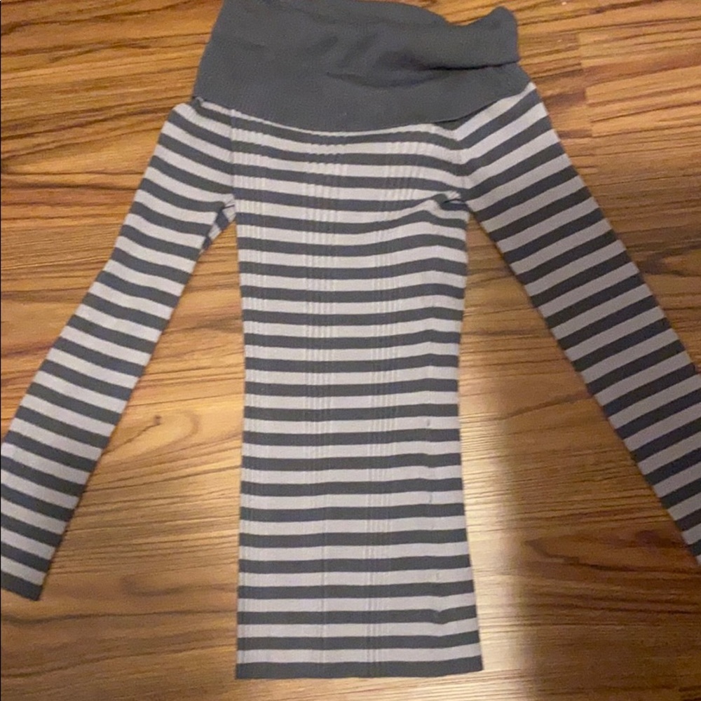 Stripe dress with long neck piece